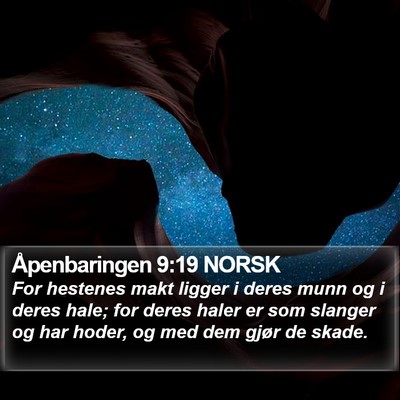 Åpenbaringen 9:19 NORSK Bible Verse Image