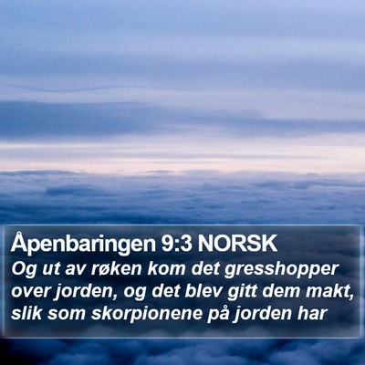 Åpenbaringen 9:3 NORSK Bible Verse Image