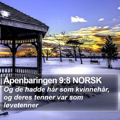 Åpenbaringen 9:8 NORSK Bible Verse Image