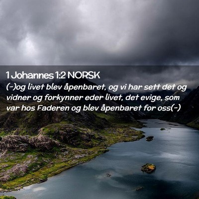 Picture 02 - 1 Johannes 1:2 NORSK - (-)og livet blev åpenbaret, og vi har sett det - Bible Verse Picture
