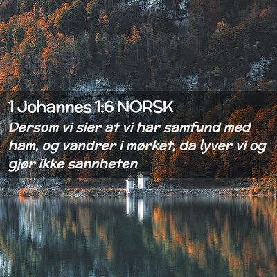 Picture 02 - 1 Johannes 1:6 NORSK - Dersom vi sier at vi har samfund med ham, og - Bible Verse Picture