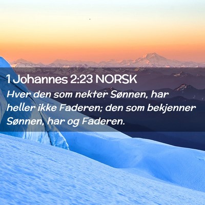 Picture 02 - 1 Johannes 2:23 NORSK - Hver den som nekter Sønnen, har heller ikke - Bible Verse Picture