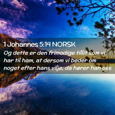 Picture 02 - 1 Johannes 5:14 NORSK - Og dette er den frimodige tillit som vi har til - Bible Verse Picture