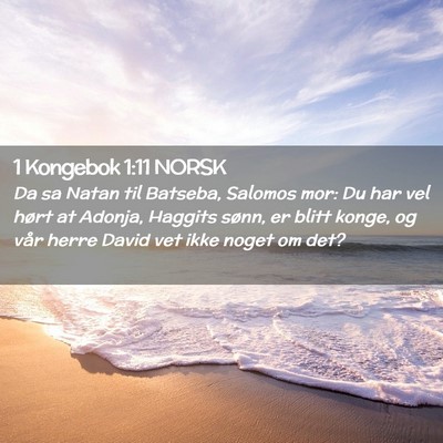 Picture 02 - 1 Kongebok 1:11 NORSK - Da sa Natan til Batseba, Salomos mor: Du har vel - Bible Verse Picture
