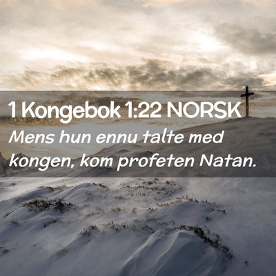Picture 02 - 1 Kongebok 1:22 NORSK - Mens hun ennu talte med kongen, kom profeten - Bible Verse Picture