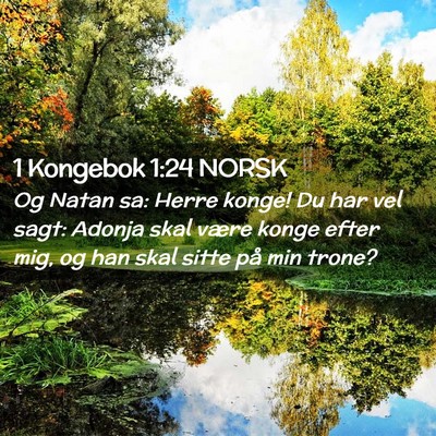 Picture 02 - 1 Kongebok 1:24 NORSK - Og Natan sa: Herre konge! Du har vel sagt: Adonja - Bible Verse Picture