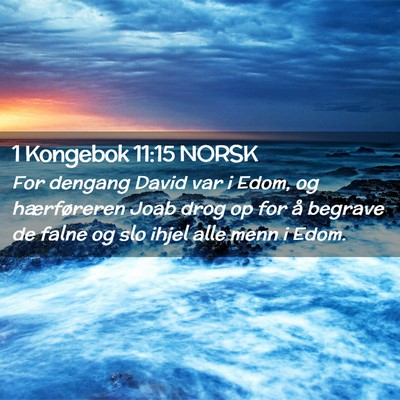 Picture 02 - 1 Kongebok 11:15 NORSK - For dengang David var i Edom, og hærføreren - Bible Verse Picture