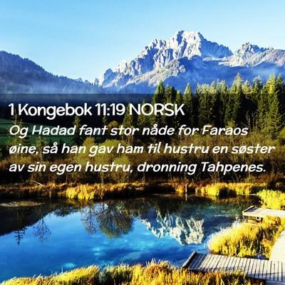 Picture 02 - 1 Kongebok 11:19 NORSK - Og Hadad fant stor nåde for Faraos øine, så - Bible Verse Picture