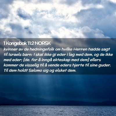 Picture 02 - 1 Kongebok 11:2 NORSK - kvinner av de hedningefolk om hvilke Herren hadde - Bible Verse Picture