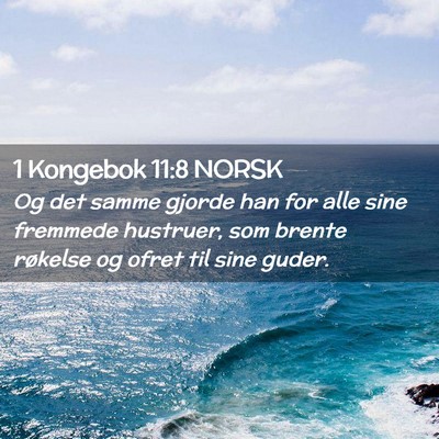 Picture 02 - 1 Kongebok 11:8 NORSK - Og det samme gjorde han for alle sine fremmede - Bible Verse Picture