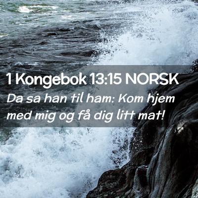Picture 02 - 1 Kongebok 13:15 NORSK - Da sa han til ham: Kom hjem med mig og få dig - Bible Verse Picture