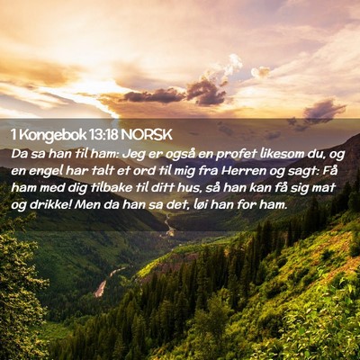 Picture 02 - 1 Kongebok 13:18 NORSK - Da sa han til ham: Jeg er også en profet likesom - Bible Verse Picture