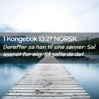 Picture 02 - 1 Kongebok 13:27 NORSK - Derefter sa han til sine sønner: Sal asenet for - Bible Verse Picture