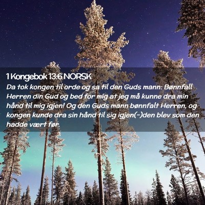 Picture 02 - 1 Kongebok 13:6 NORSK - Da tok kongen til orde og sa til den Guds mann: - Bible Verse Picture