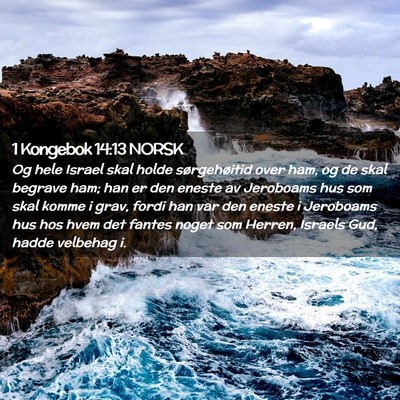 Picture 02 - 1 Kongebok 14:13 NORSK - Og hele Israel skal holde sørgehøitid over ham, - Bible Verse Picture