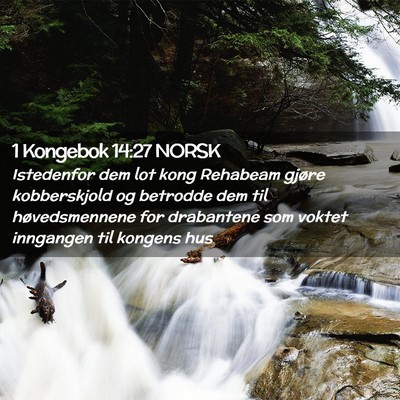 Picture 02 - 1 Kongebok 14:27 NORSK - Istedenfor dem lot kong Rehabeam gjøre - Bible Verse Picture
