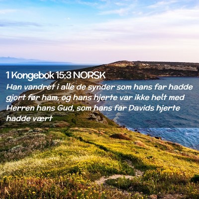 Picture 02 - 1 Kongebok 15:3 NORSK - Han vandret i alle de synder som hans far hadde - Bible Verse Picture