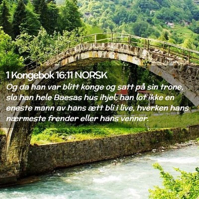 Picture 02 - 1 Kongebok 16:11 NORSK - Og da han var blitt konge og satt på sin trone, - Bible Verse Picture