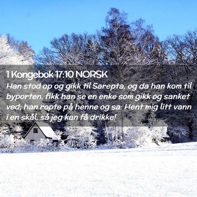 Picture 02 - 1 Kongebok 17:10 NORSK - Han stod op og gikk til Sarepta, og da han kom - Bible Verse Picture