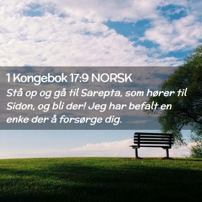 Picture 02 - 1 Kongebok 17:9 NORSK - Stå op og gå til Sarepta, som hører til Sidon, - Bible Verse Picture