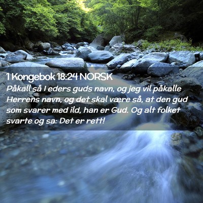 Picture 02 - 1 Kongebok 18:24 NORSK - Påkall så I eders guds navn, og jeg vil - Bible Verse Picture