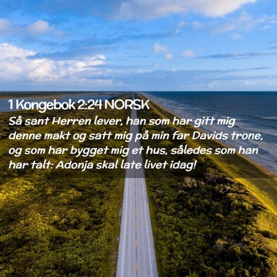 Picture 02 - 1 Kongebok 2:24 NORSK - Så sant Herren lever, han som har gitt mig denne - Bible Verse Picture