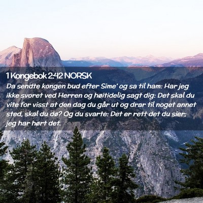 Picture 02 - 1 Kongebok 2:42 NORSK - Da sendte kongen bud efter Sime' og sa til ham: - Bible Verse Picture