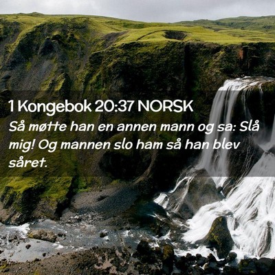 Picture 02 - 1 Kongebok 20:37 NORSK - Så møtte han en annen mann og sa: Slå mig! Og - Bible Verse Picture
