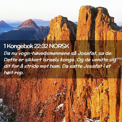 Picture 02 - 1 Kongebok 22:32 NORSK - Da nu vogn-høvedsmennene så Josafat, sa de: - Bible Verse Picture