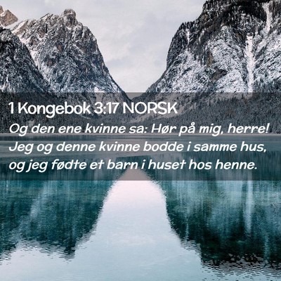Picture 02 - 1 Kongebok 3:17 NORSK - Og den ene kvinne sa: Hør på mig, herre! Jeg og - Bible Verse Picture