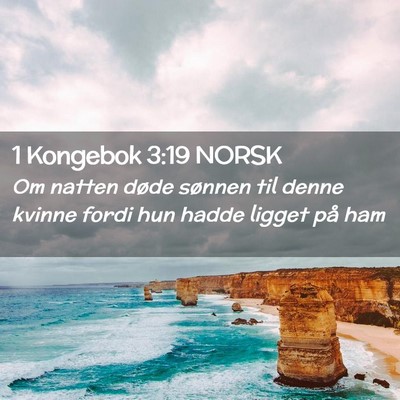 Picture 02 - 1 Kongebok 3:19 NORSK - Om natten døde sønnen til denne kvinne fordi - Bible Verse Picture
