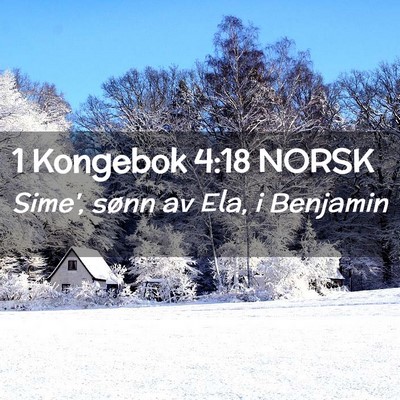 Picture 02 - 1 Kongebok 4:18 NORSK - Sime', sønn av Ela, i - Bible Verse Picture