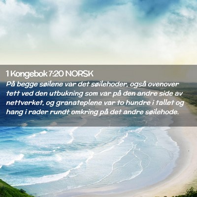 Picture 02 - 1 Kongebok 7:20 NORSK - På begge søilene var det søilehoder, også - Bible Verse Picture