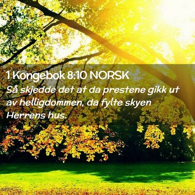 Picture 02 - 1 Kongebok 8:10 NORSK - Så skjedde det at da prestene gikk ut av - Bible Verse Picture