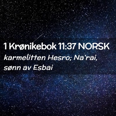 Picture 02 - 1 Krønikebok 11:37 NORSK - karmelitten Hesro; Na'rai, sønn av - Bible Verse Picture