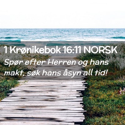 Picture 02 - 1 Krønikebok 16:11 NORSK - Spør efter Herren og hans makt, søk hans åsyn - Bible Verse Picture
