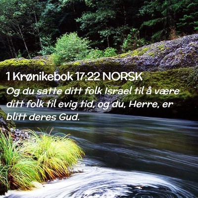 Picture 02 - 1 Krønikebok 17:22 NORSK - Og du satte ditt folk Israel til å være ditt - Bible Verse Picture