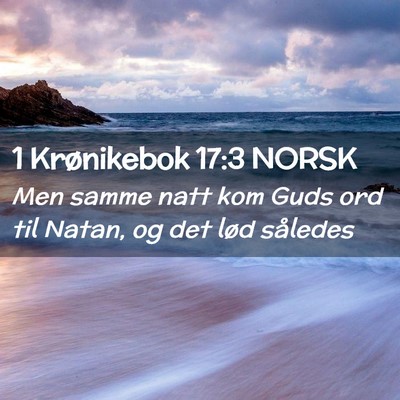 Picture 02 - 1 Krønikebok 17:3 NORSK - Men samme natt kom Guds ord til Natan, og det - Bible Verse Picture