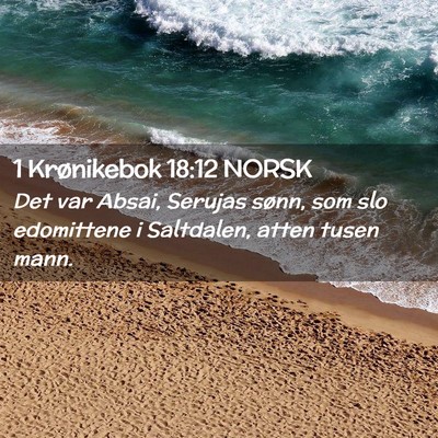 Picture 02 - 1 Krønikebok 18:12 NORSK - Det var Absai, Serujas sønn, som slo edomittene - Bible Verse Picture