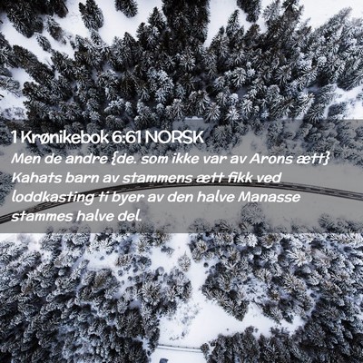 Picture 02 - 1 Krønikebok 6:61 NORSK - Men de andre {de. som ikke var av Arons ætt} - Bible Verse Picture