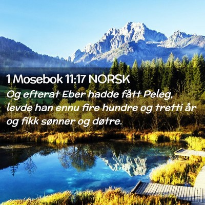 Picture 02 - 1 Mosebok 11:17 NORSK - Og efterat Eber hadde fått Peleg, levde han ennu - Bible Verse Picture