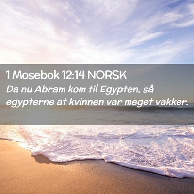 Picture 02 - 1 Mosebok 12:14 NORSK - Da nu Abram kom til Egypten, så egypterne at - Bible Verse Picture