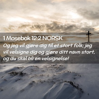 Picture 02 - 1 Mosebok 12:2 NORSK - Og jeg vil gjøre dig til et stort folk; jeg vil - Bible Verse Picture
