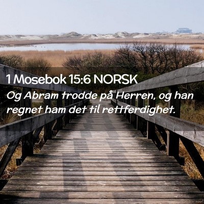 Picture 02 - 1 Mosebok 15:6 NORSK - Og Abram trodde på Herren, og han regnet ham det - Bible Verse Picture
