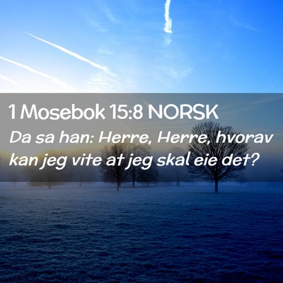 Picture 02 - 1 Mosebok 15:8 NORSK - Da sa han: Herre, Herre, hvorav kan jeg vite at - Bible Verse Picture