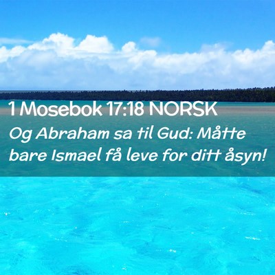 Picture 02 - 1 Mosebok 17:18 NORSK - Og Abraham sa til Gud: Måtte bare Ismael få - Bible Verse Picture
