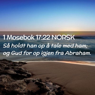 Picture 02 - 1 Mosebok 17:22 NORSK - Så holdt han op å tale med ham; og Gud for op - Bible Verse Picture