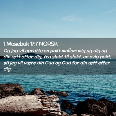 Picture 02 - 1 Mosebok 17:7 NORSK - Og jeg vil oprette en pakt mellem mig og dig og - Bible Verse Picture