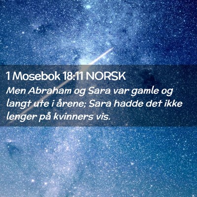 Picture 02 - 1 Mosebok 18:11 NORSK - Men Abraham og Sara var gamle og langt ute i - Bible Verse Picture