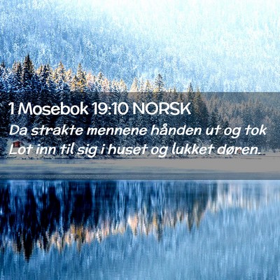Picture 02 - 1 Mosebok 19:10 NORSK - Da strakte mennene hånden ut og tok Lot inn til - Bible Verse Picture